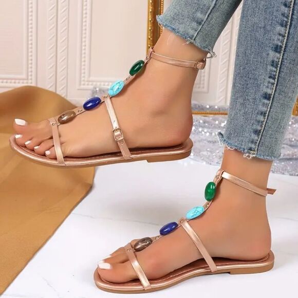 Bohemian sandals sz 10.5 - Picture 3 of 6